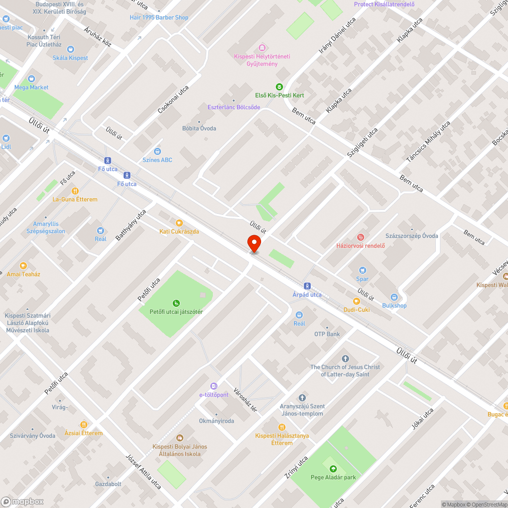 Hiányzó fényterelő bejelentés helye