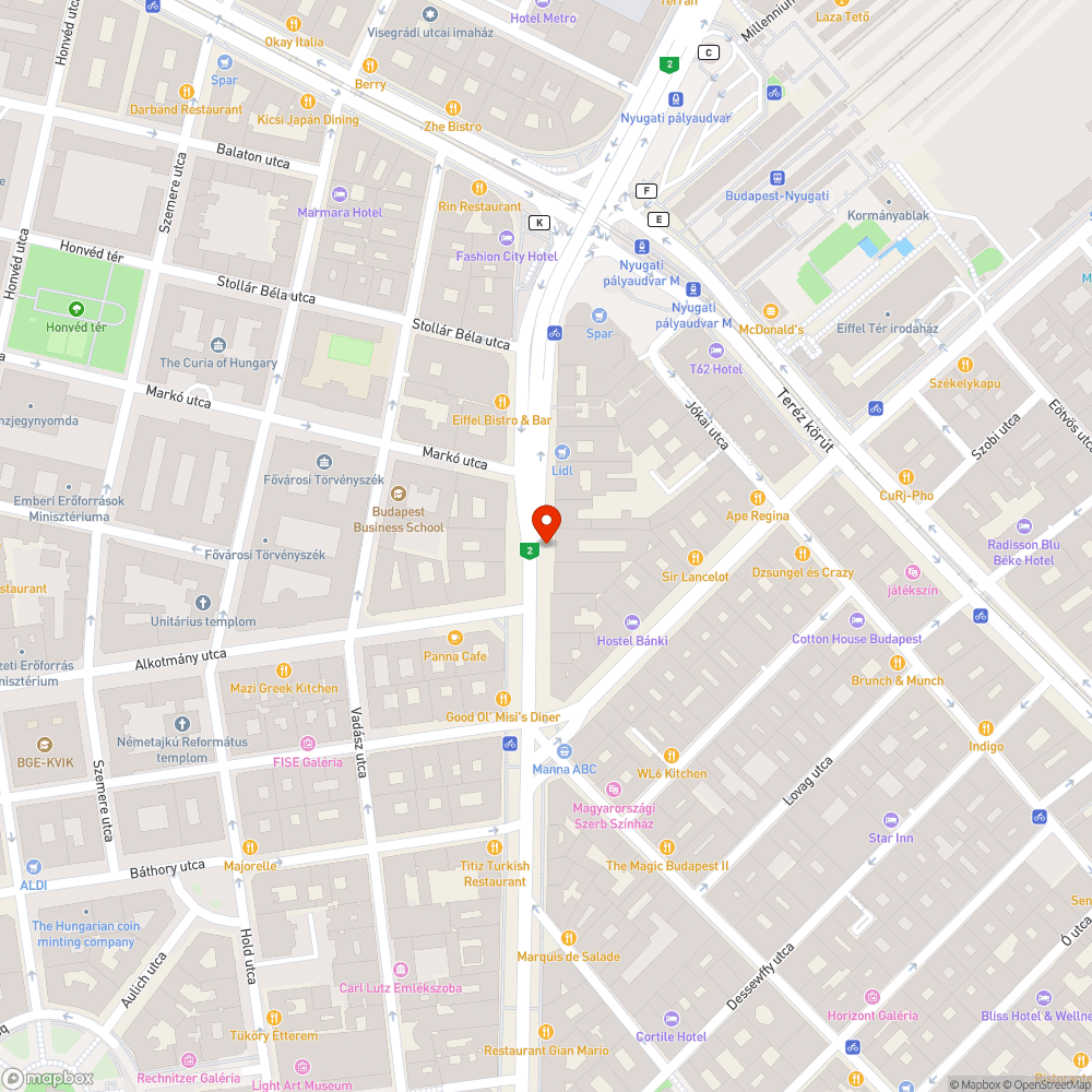 Elhagyott jármű bejelentés helye