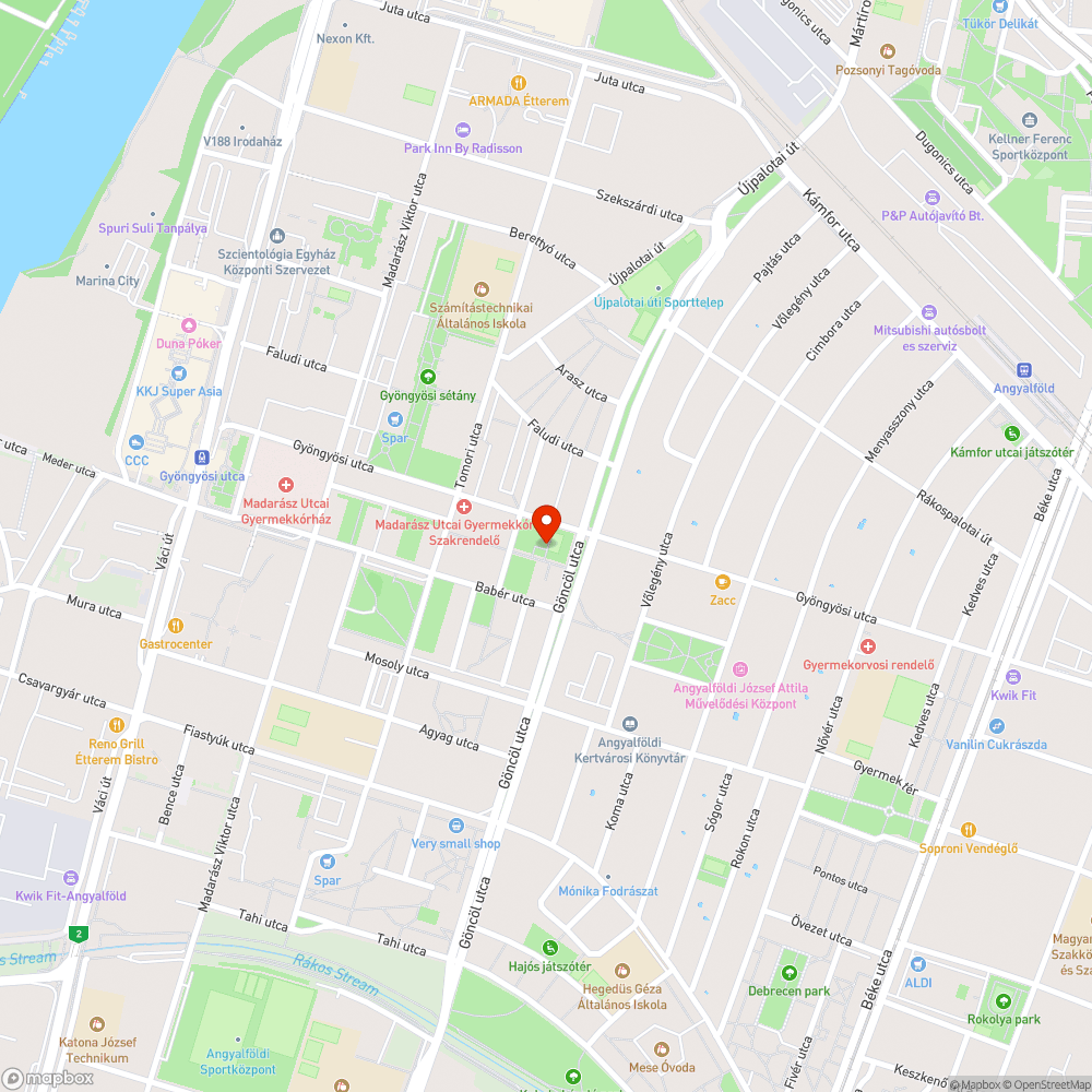 Törött pad bejelentés helye