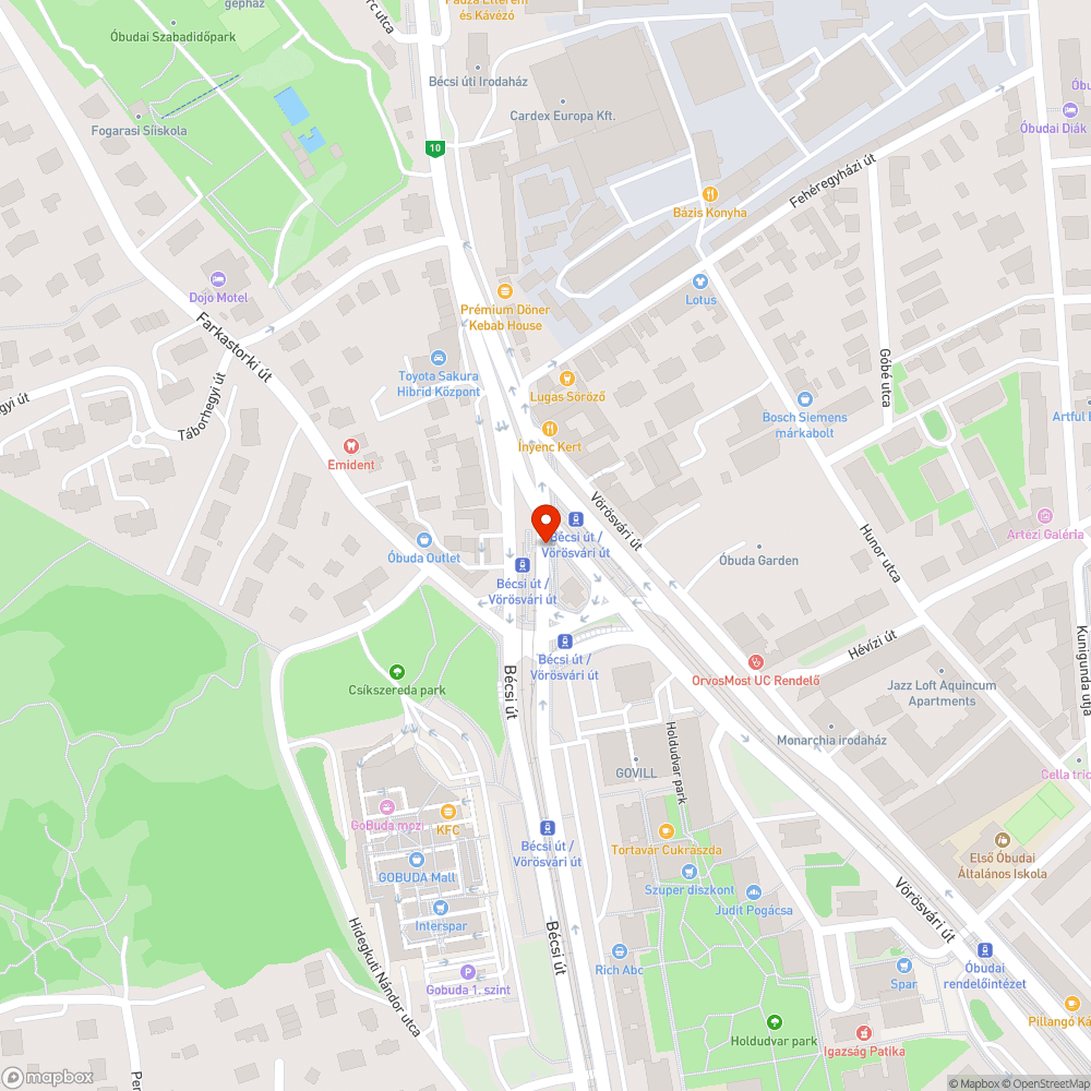 Megdőlt gyalogos jelzőlámpa bejelentés helye