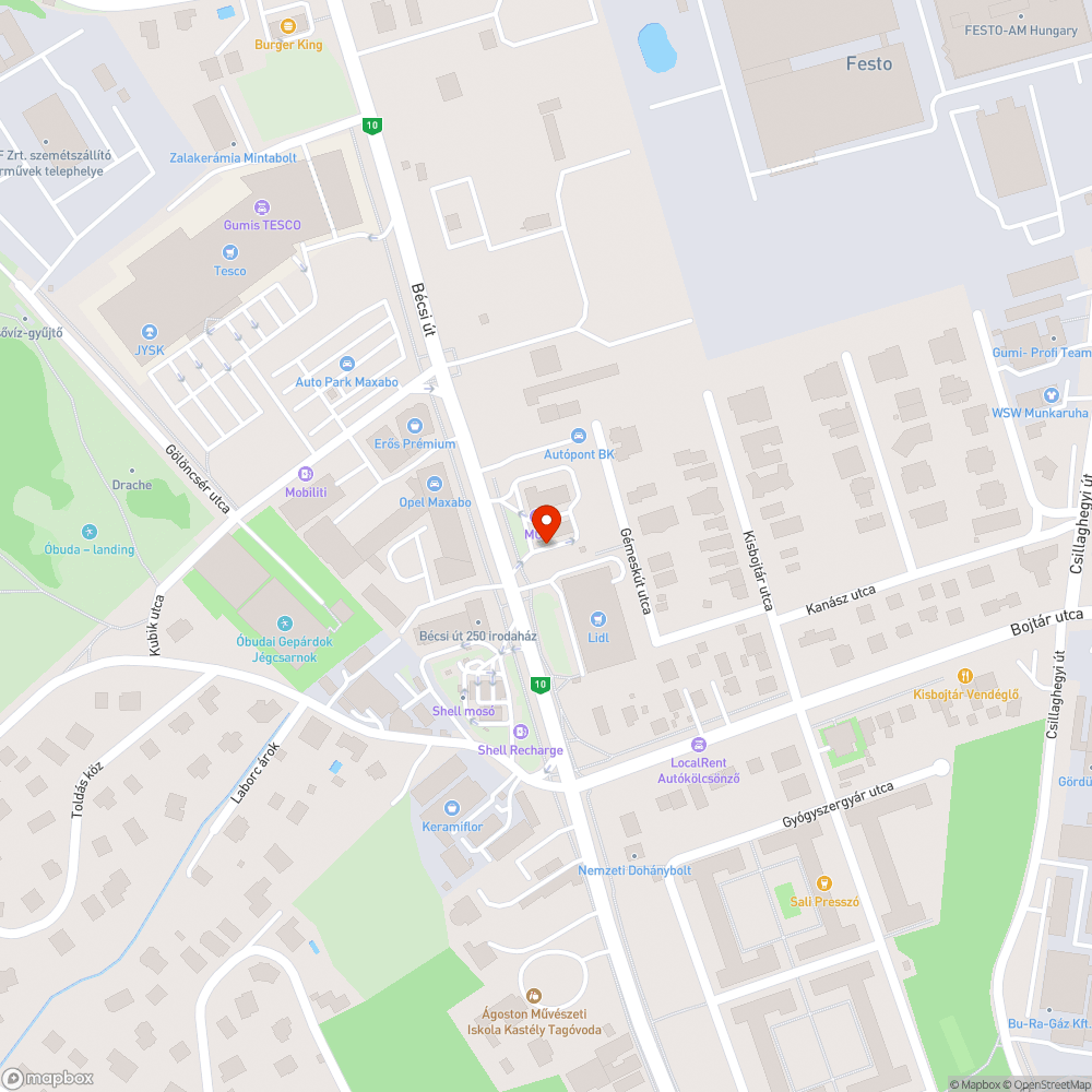 MOL kúton kiégett lámpák bejelentés helye