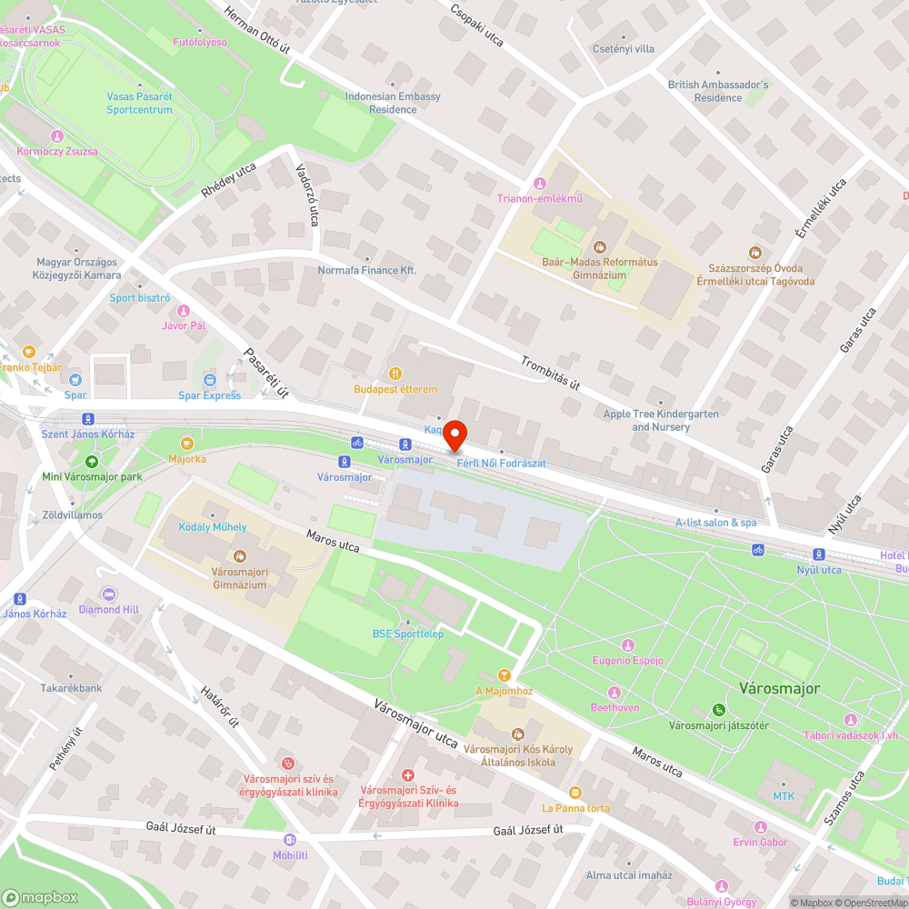 Balesetveszélyes járda és kerékpárút bejelentés helye