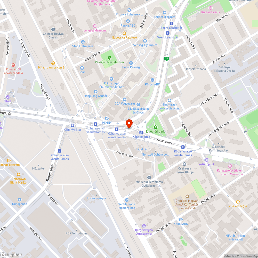 Kerékpársávra lógó növényzet bejelentés helye