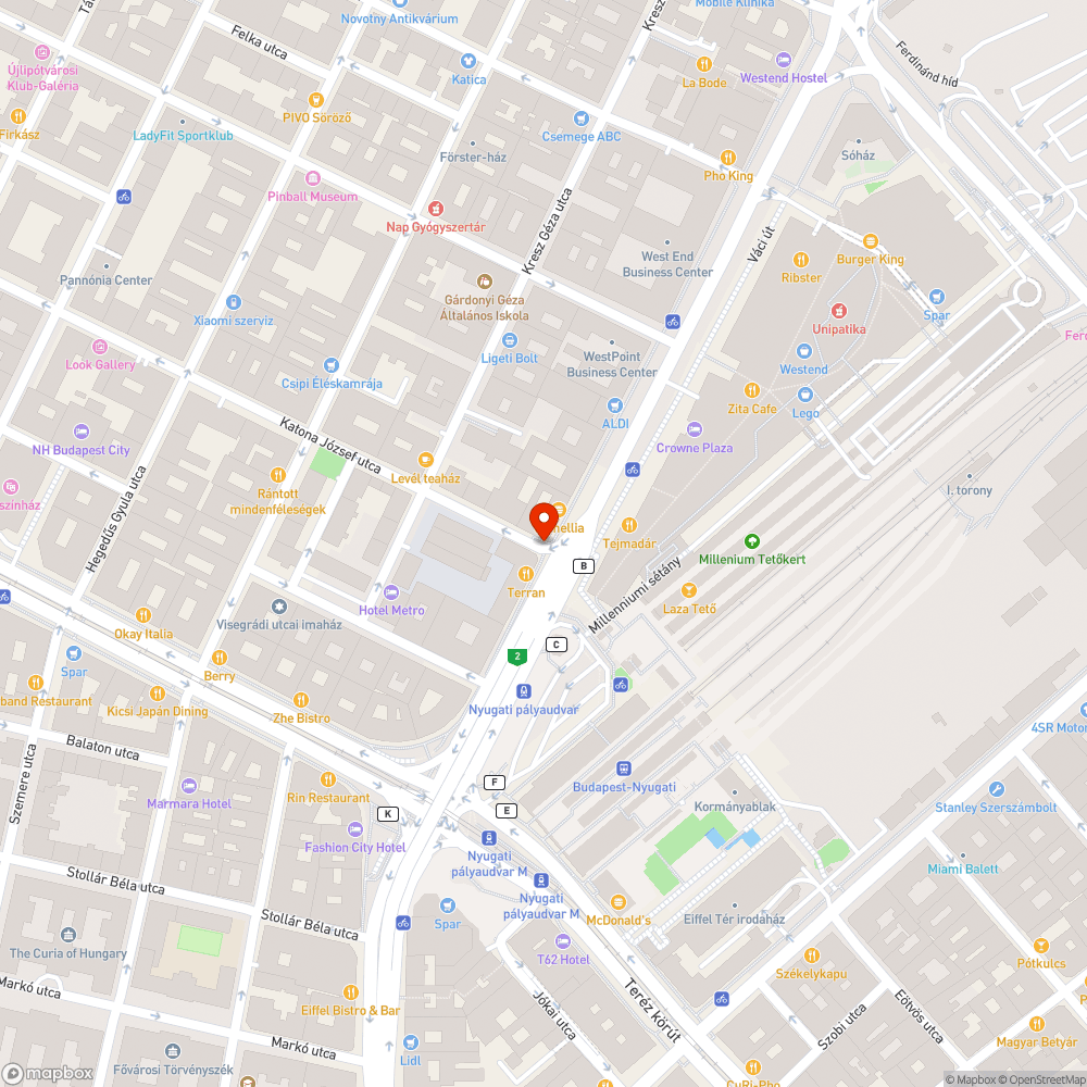 Megsüllyedt fedlap bejelentés helye