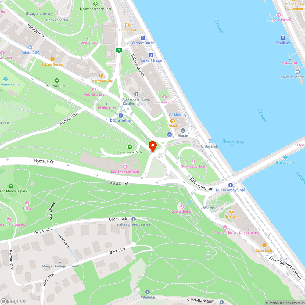 Úthibák a híd alatt bejelentés helye