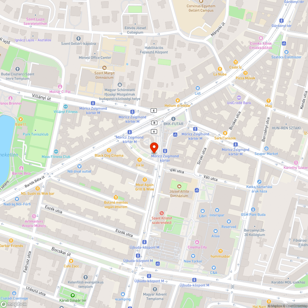 Graffiti - Móricz Zsigmond M bejelentés helye