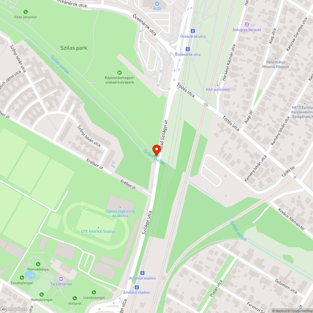 Hulladék a Szilas-patakban bejelentés helye