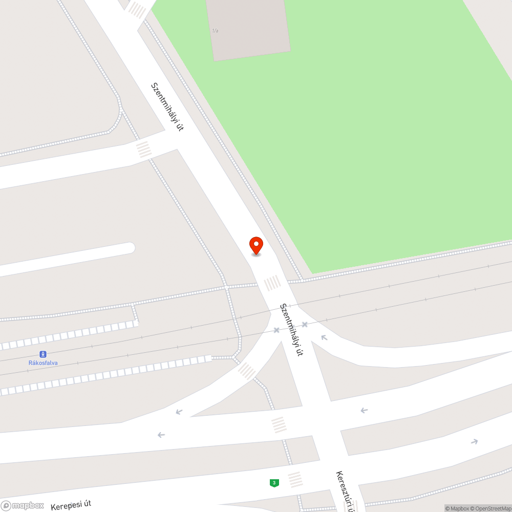 Kátyú a kerékpárút átvezetésben bejelentés helye