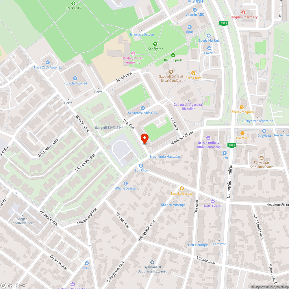 Elhagyott jármű bejelentés helye