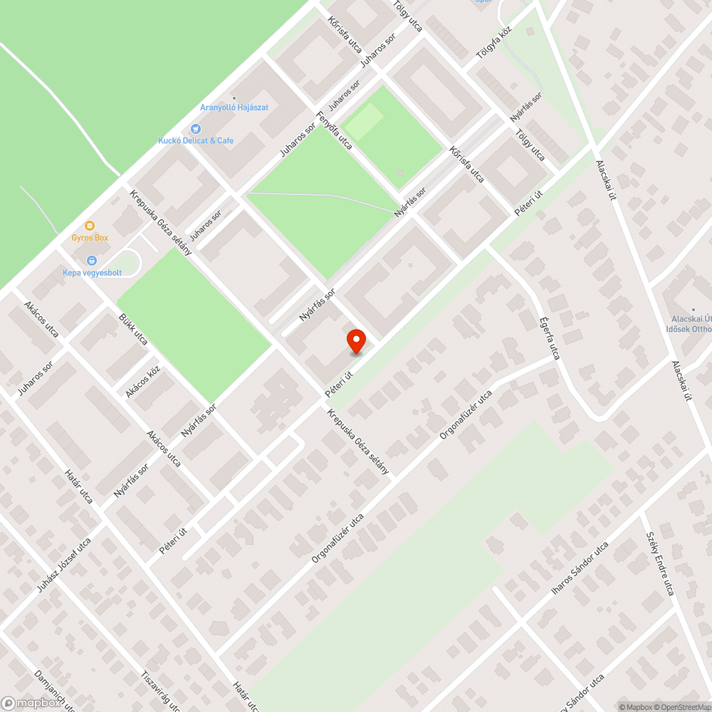 Parkolóban álló jármű bejelentés helye