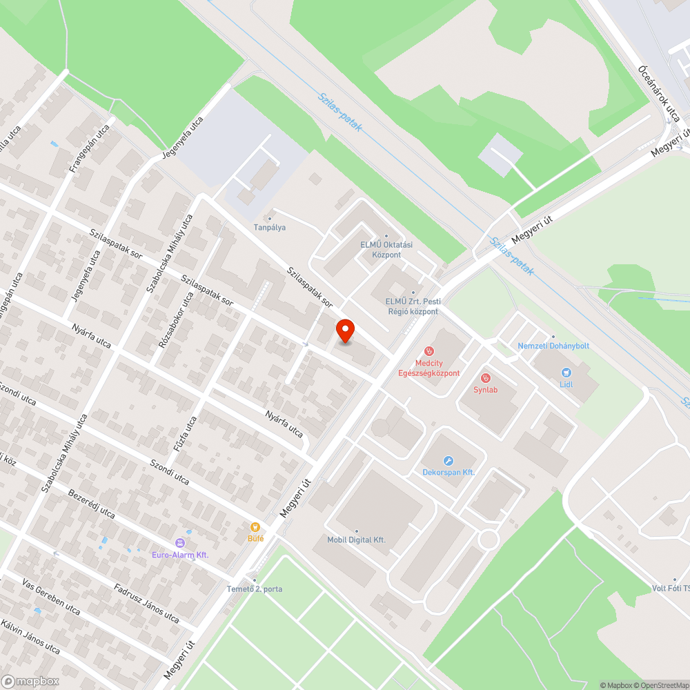 Kiszáradt fa bejelentés helye