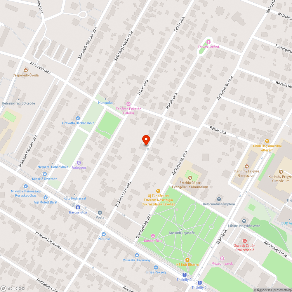 Kátyu az utcában bejelentés helye