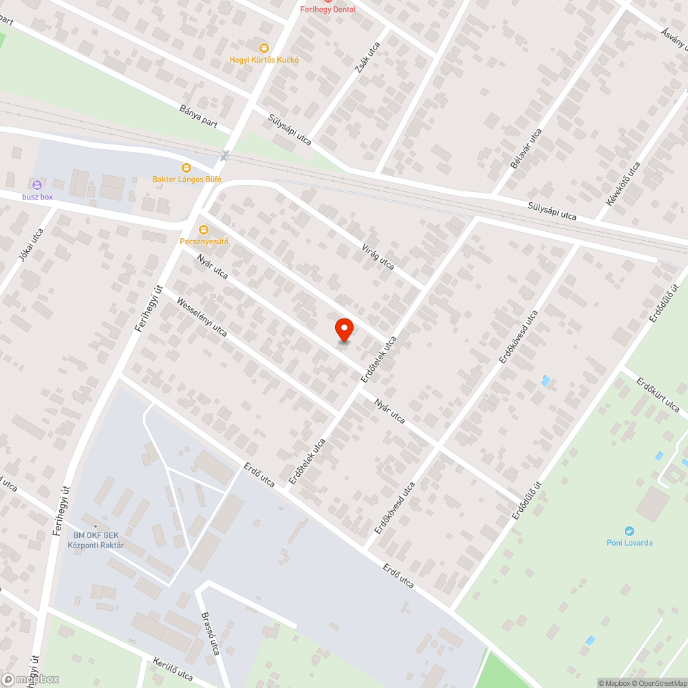 Mély kátyú bejelentés helye