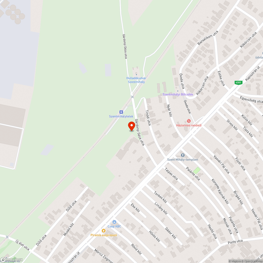 Zöldfelületen parkolás bejelentés helye