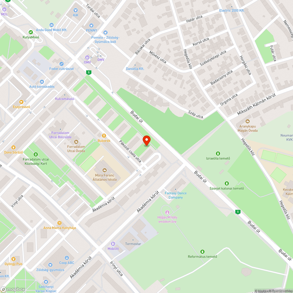 Besüllyedt járda bejelentés helye