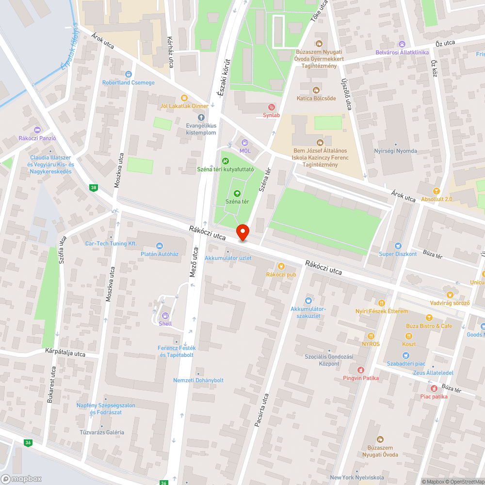 Megsüllyedt víznyelő bejelentés helye