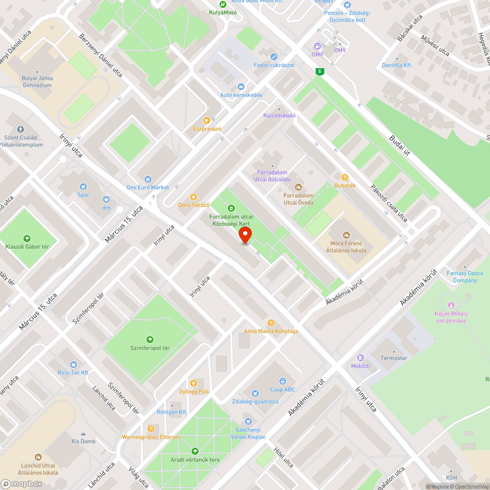 Csatorna körül kátyú bejelentés helye