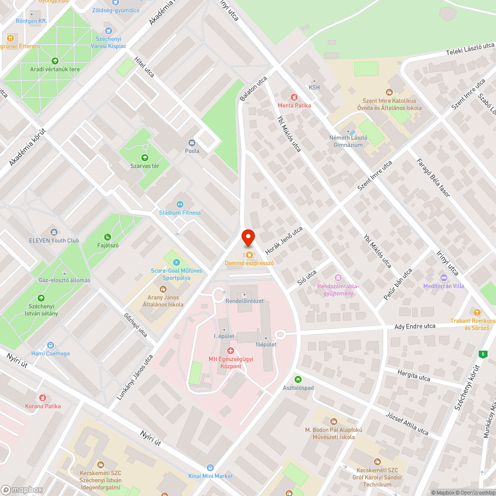 Botlásveszélyes kátyú bejelentés helye