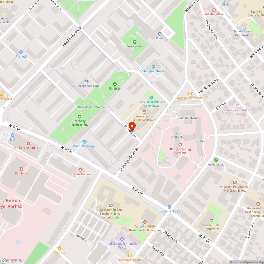 Megsüllyedt akna bejelentés helye