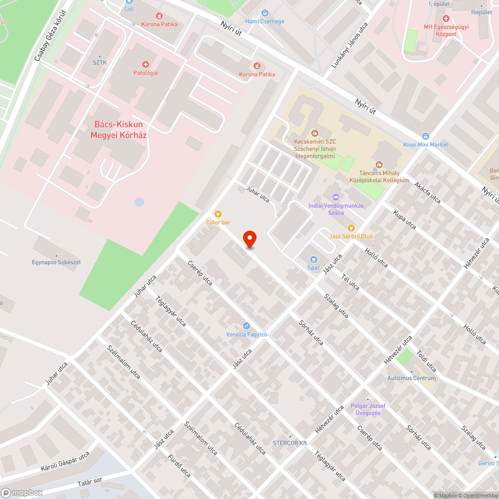 Megsüllyedt csatorna bejelentés helye