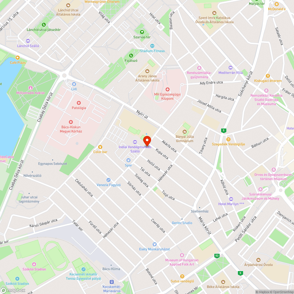 Üres közműoszlop bejelentés helye