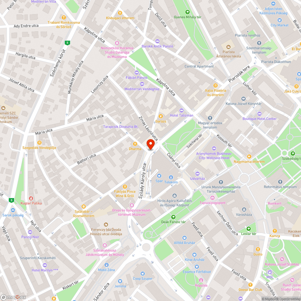 Eltömődött víznyelő bejelentés helye