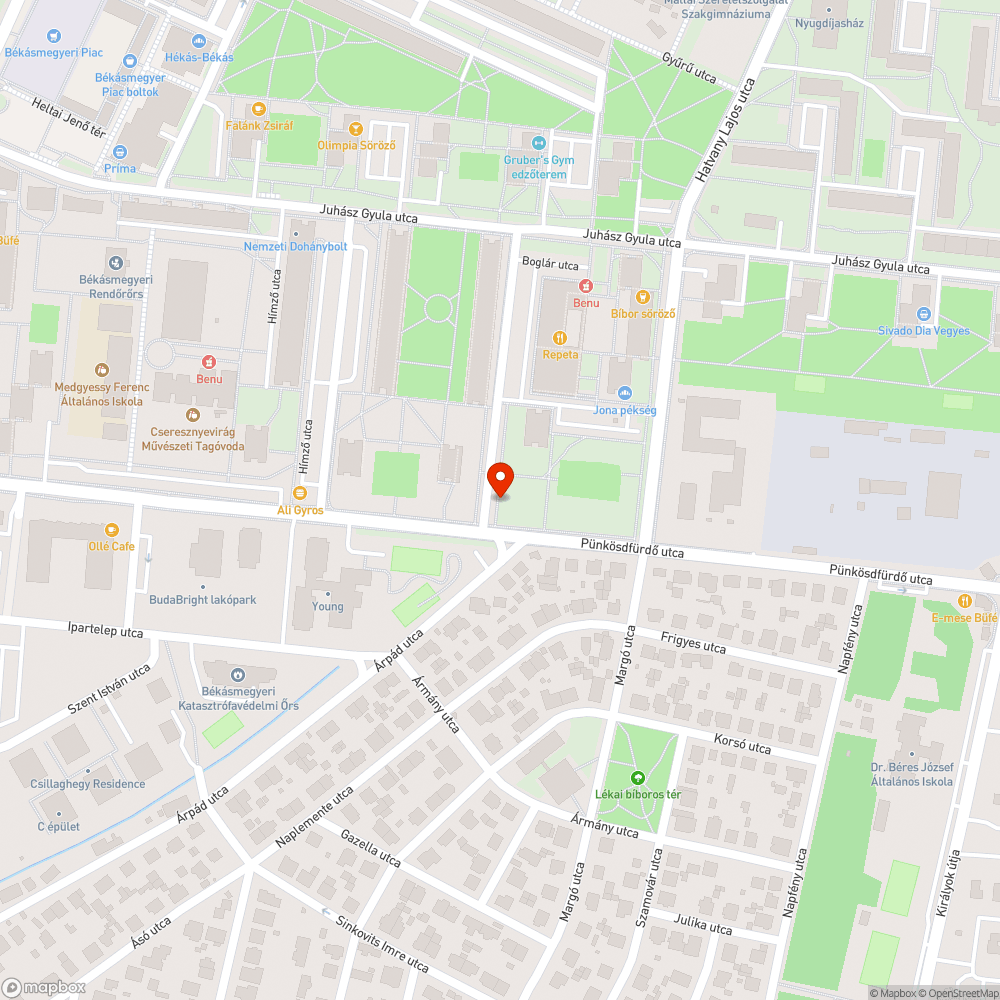 Elhagyott autó bejelentés helye