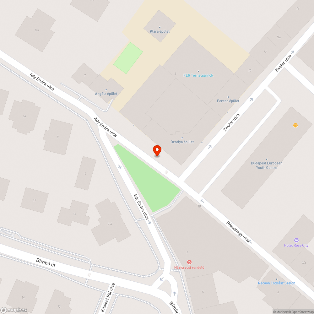 Koszos park - Rózsahegy u. bejelentés helye