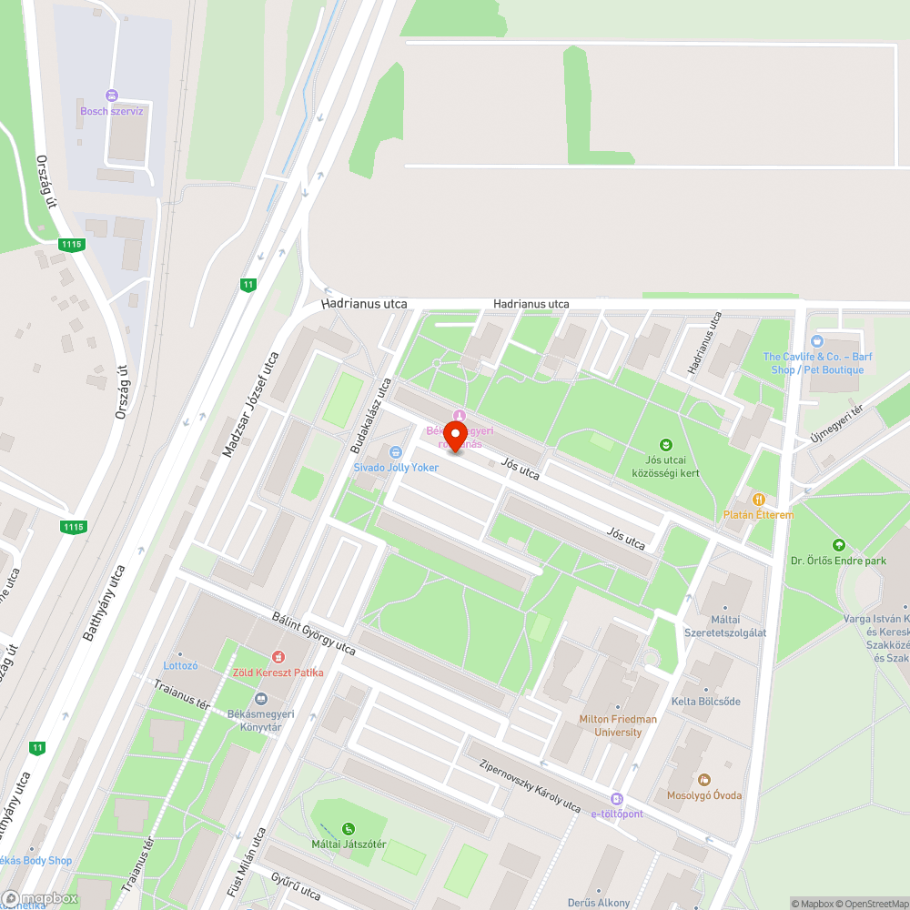 Elhagyott jármű bejelentés helye