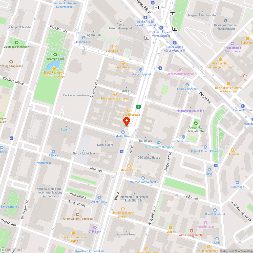 Megdőlt csőkorlát bejelentés helye