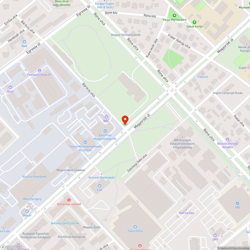 Beláthatatlan kereszteződés bejelentés helye