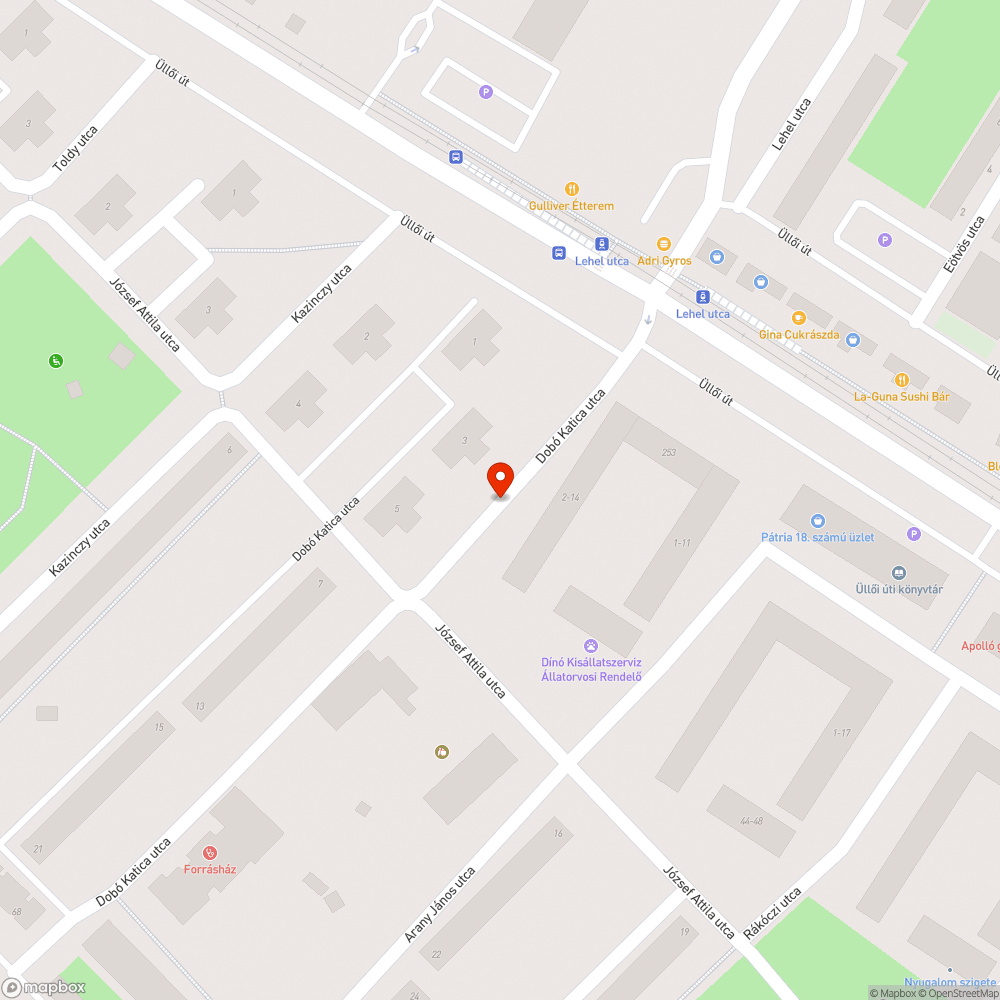 Felnyomódott járda bejelentés helye