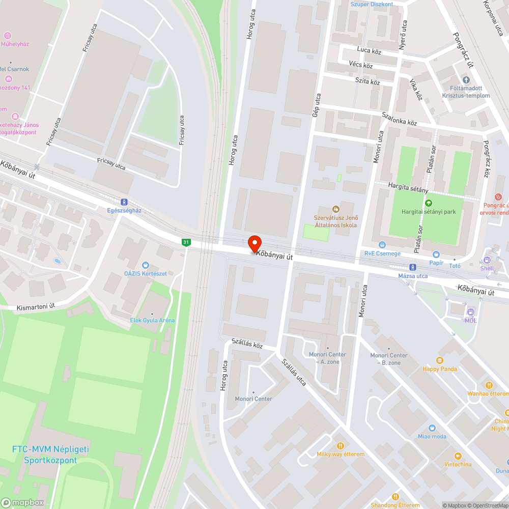 Kiszáradt fák - Kőbányai út bejelentés helye