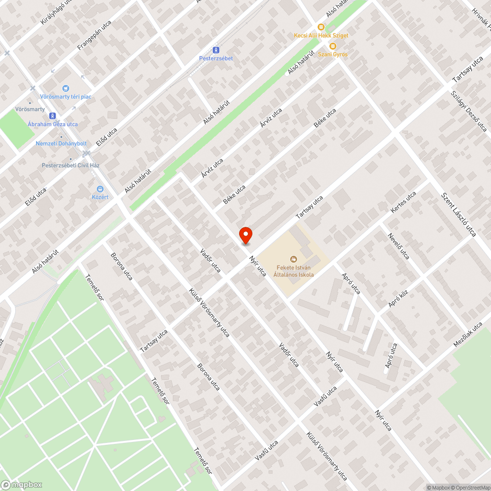 Elhagyott autó bejelentés helye