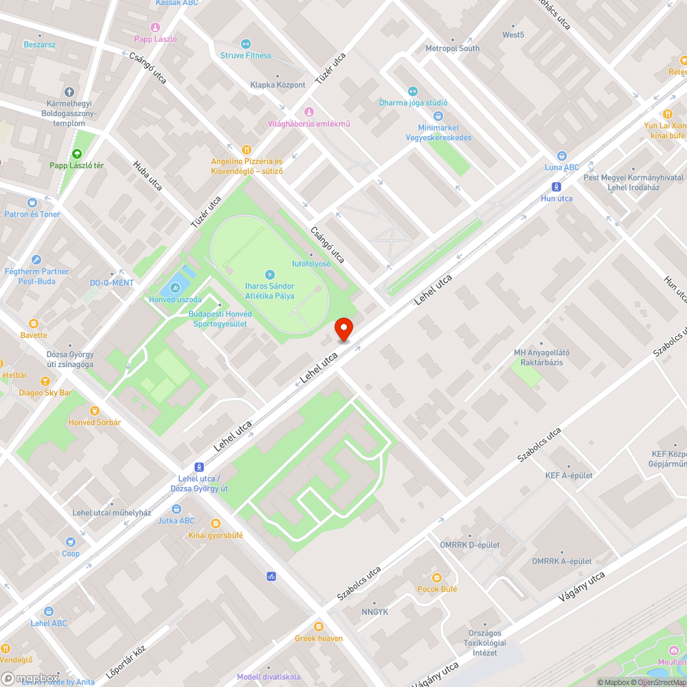 Magas gaz bejelentés helye