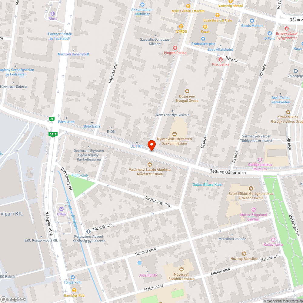 Megsüllyedt aknafeldlapok - Bethlen G. bejelentés helye