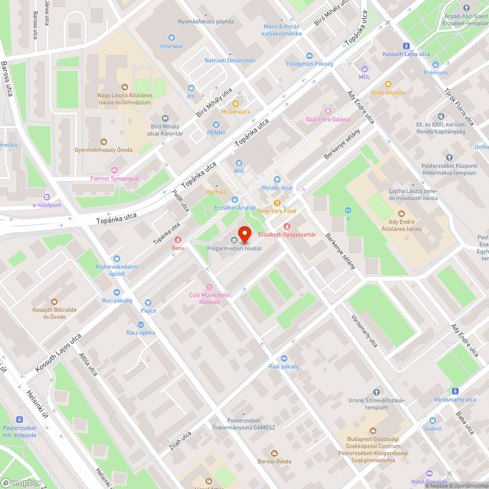 Kutyakaki bejelentés helye