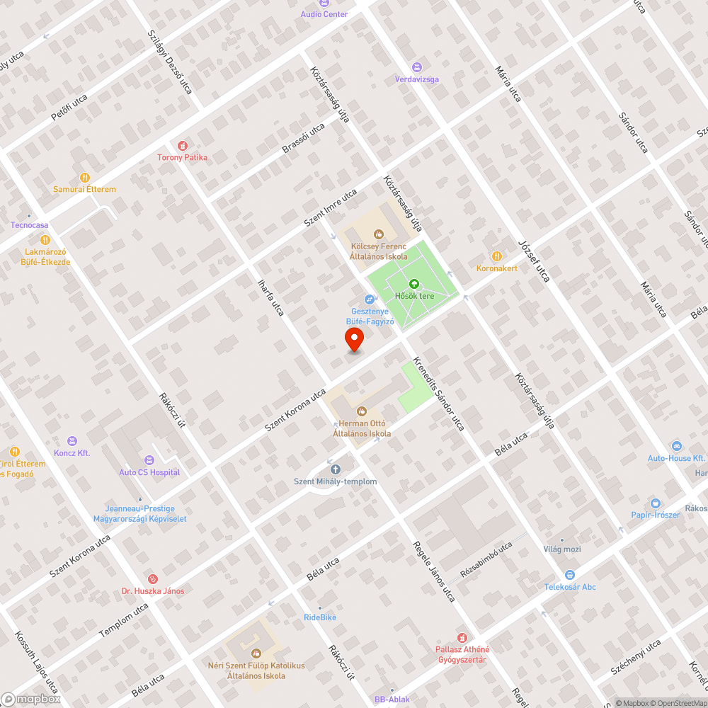 Kiégett izzó bejelentés helye