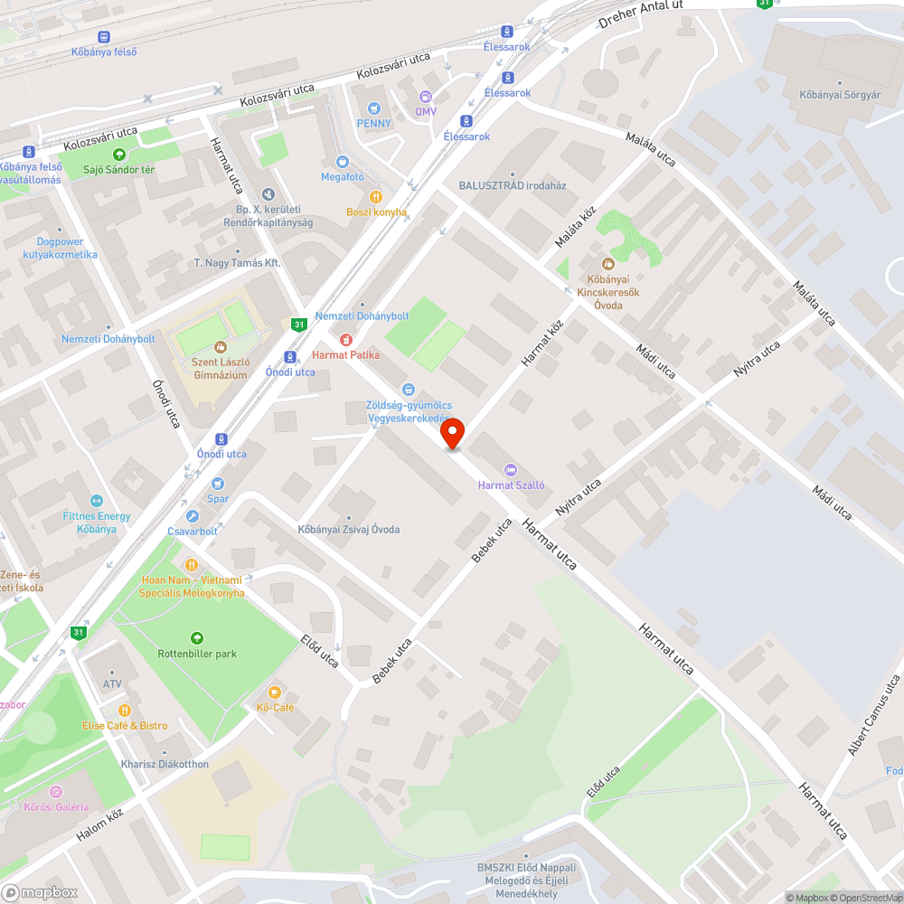 Oszló macskatetem a megállóban bejelentés helye