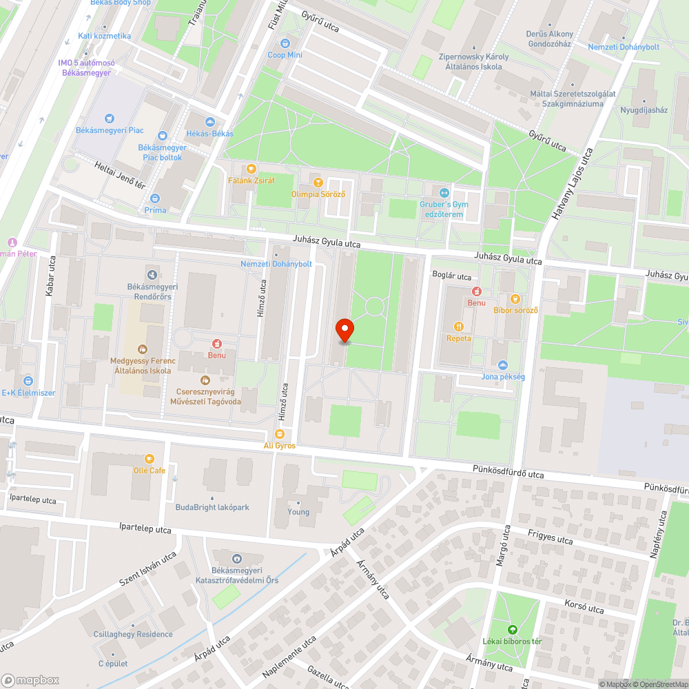 Kiégett lámpa bejelentés helye