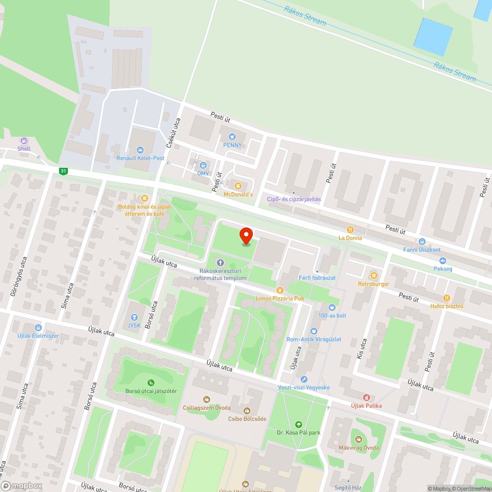 Leszakadt háló bejelentés helye