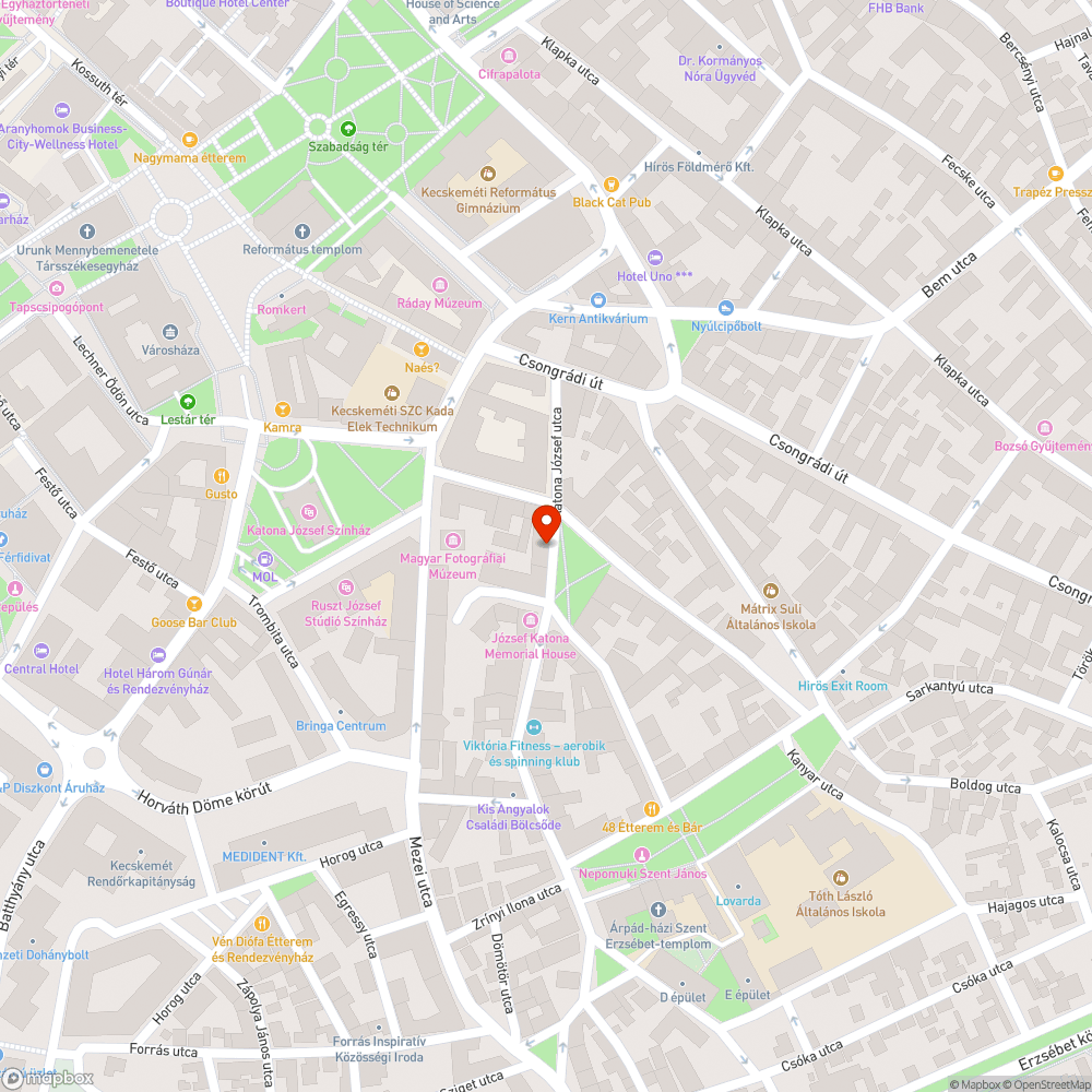 Kátyú az út közepén bejelentés helye