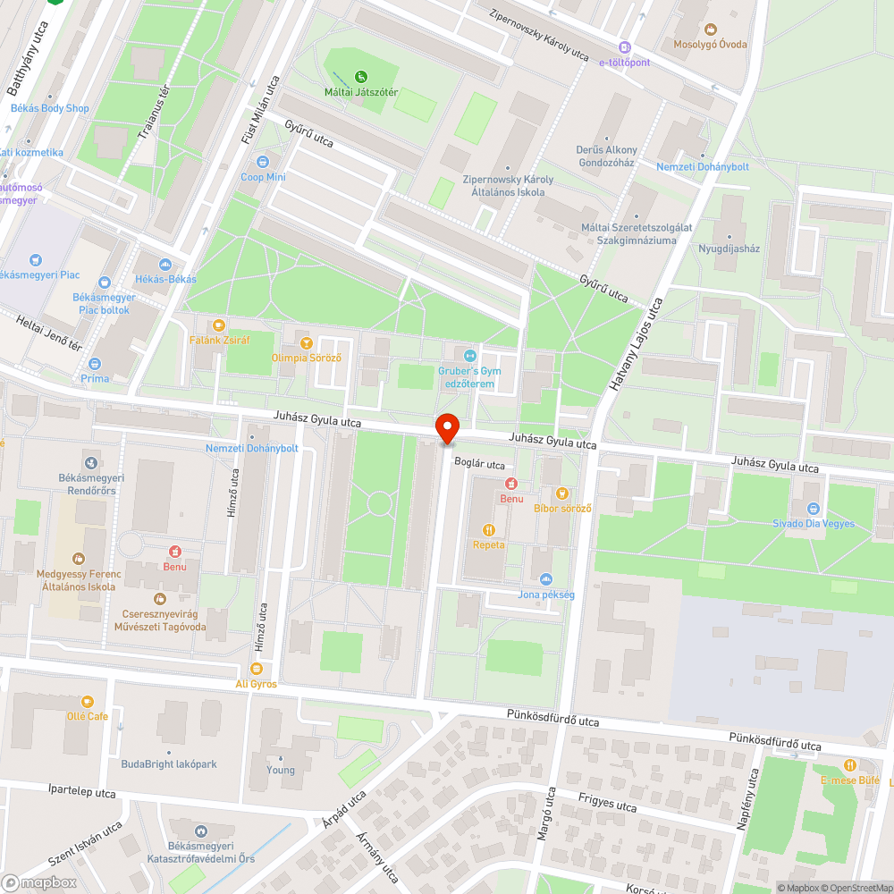 Kiégett lámpa bejelentés helye