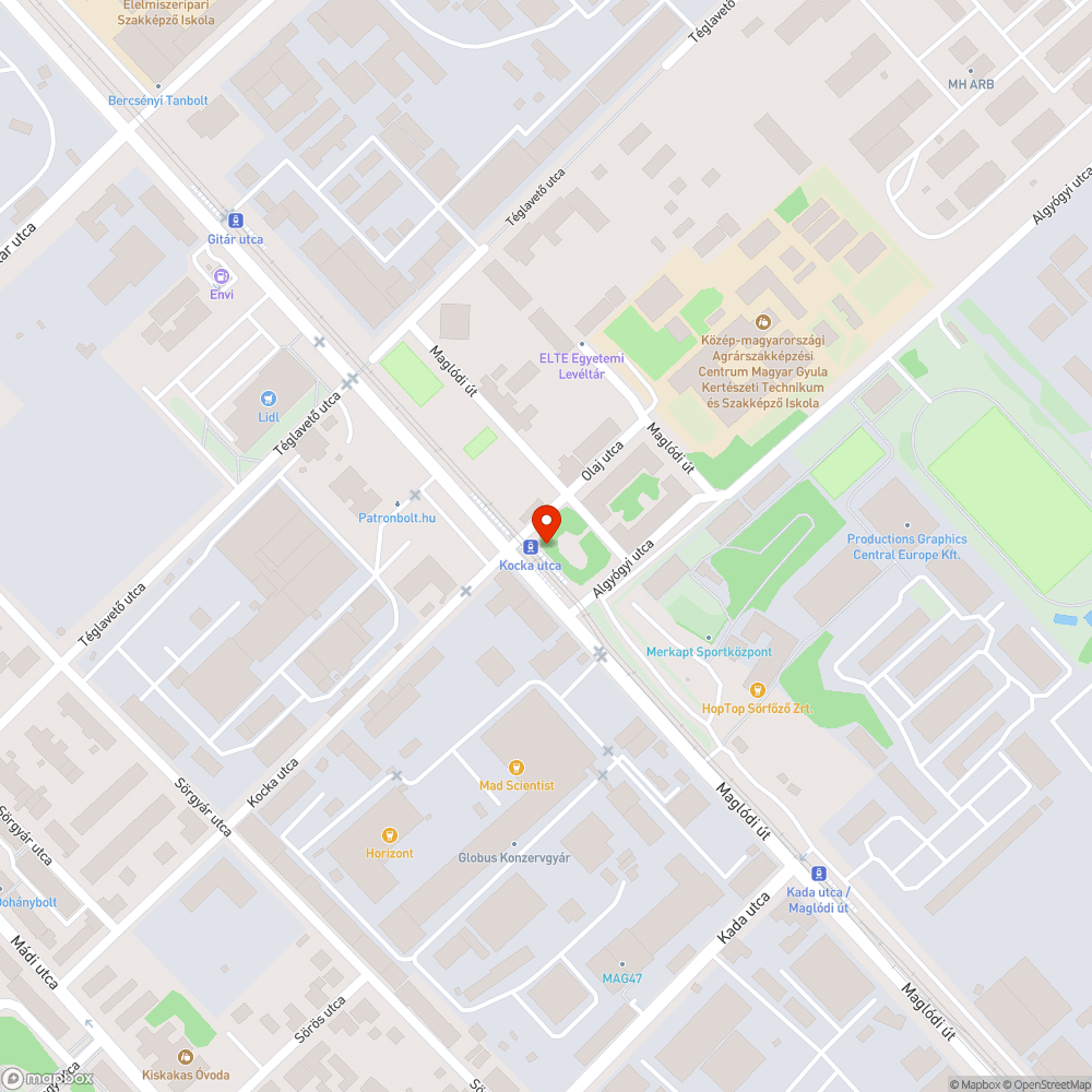 Egy nagyon megrongálódott szemetes bejelentés helye