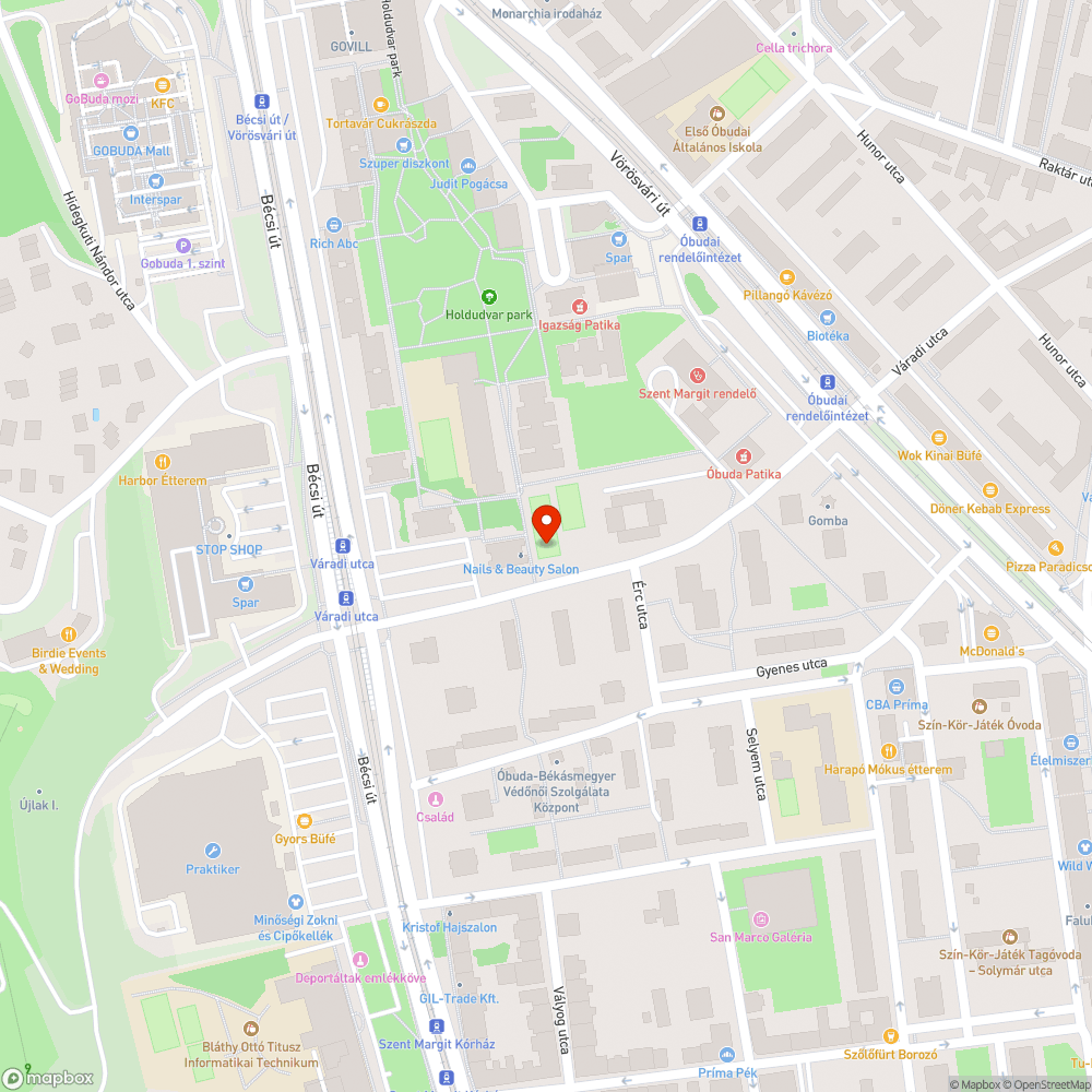 Akácerdő bejelentés helye