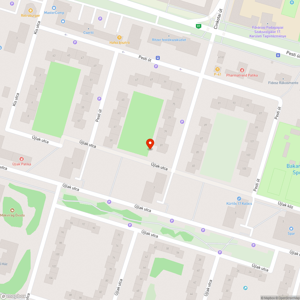 Kilincs bejelentés helye