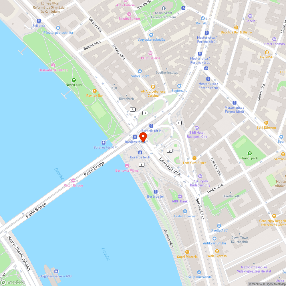 Autóbusz felszállóhely útburkolati probléma bejelentés helye