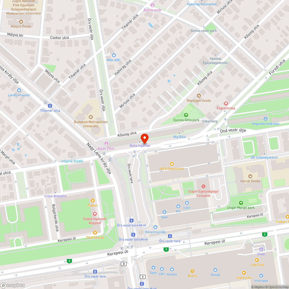 Megsüllyedt útszakasz bejelentés helye