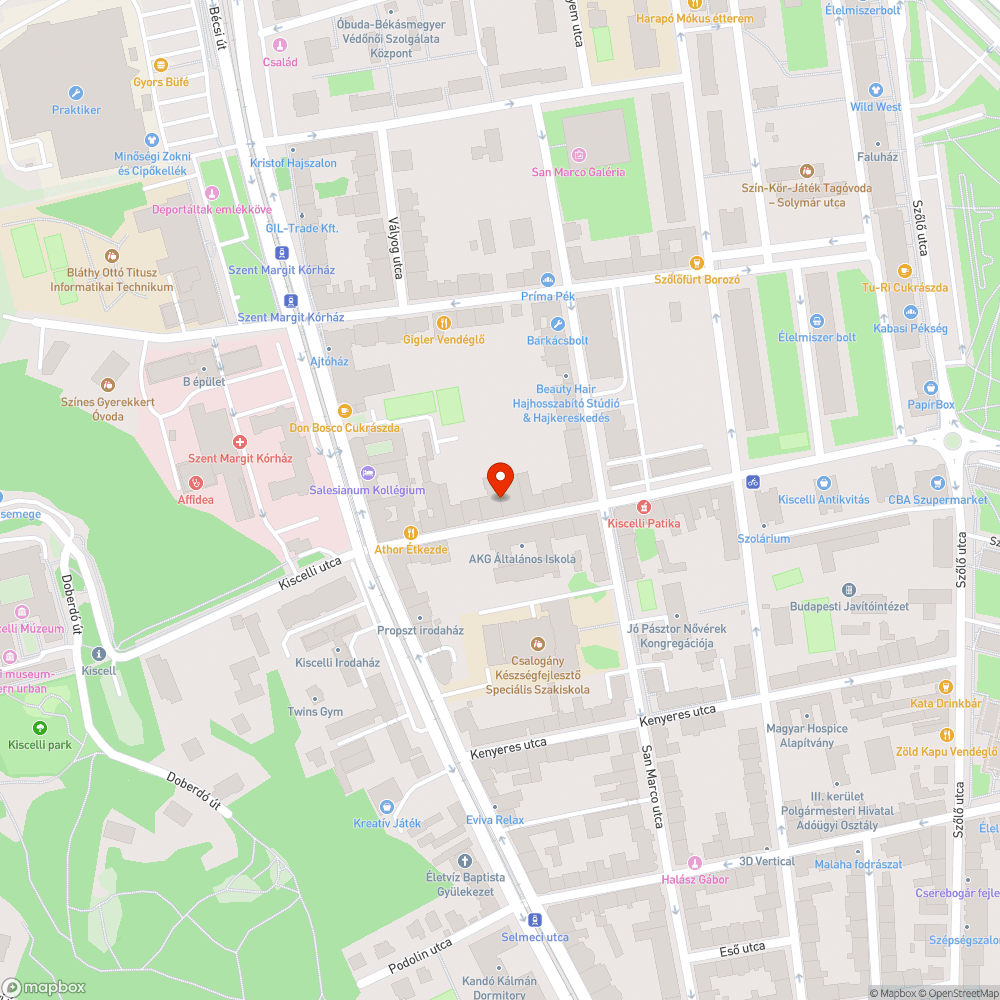 Kerékpártároló hiánya bejelentés helye