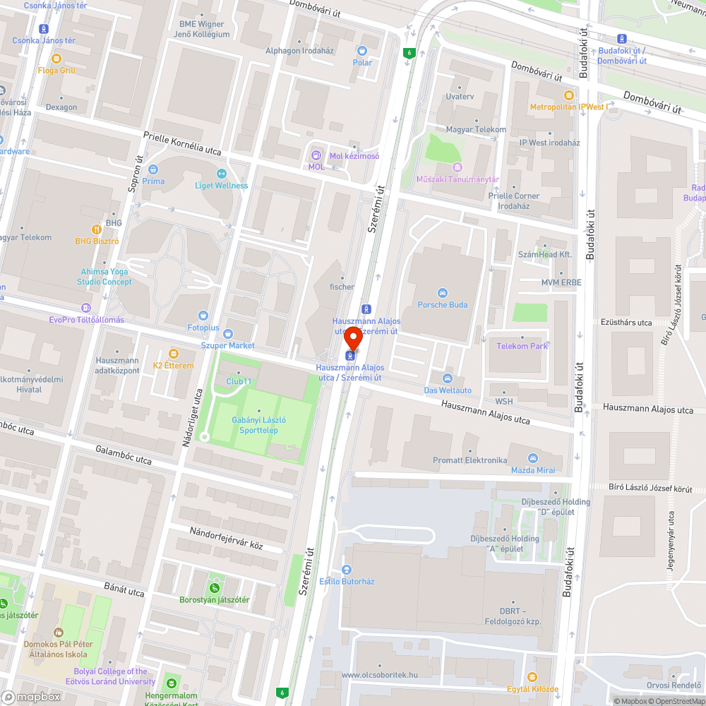 Koszos villamosmegálló bejelentés helye